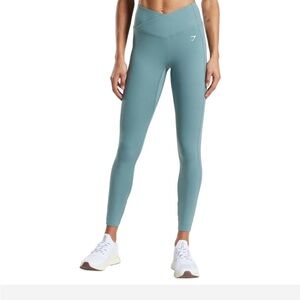 Gym Shark Crossover Leggings Thunder Blue, size small